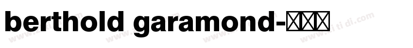 berthold garamond字体转换